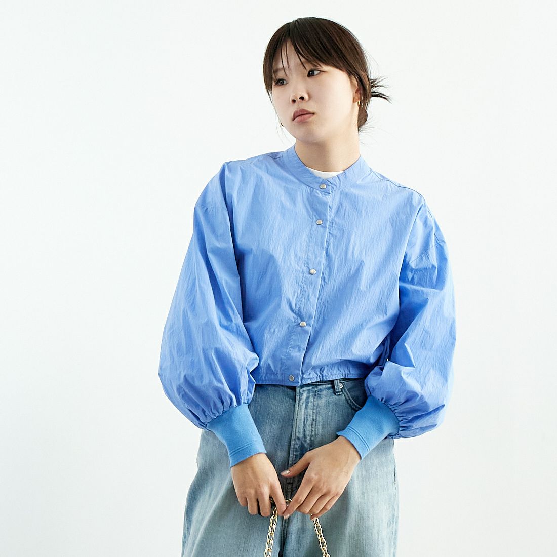 070 ﾌﾞﾙｰ&&モデル身長：167cm 着用サイズ：F&&