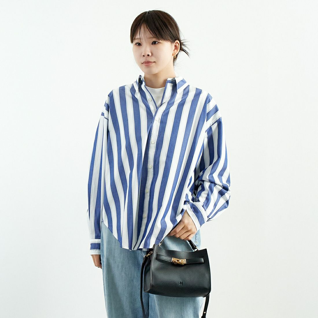 THE SHINZONE [ザ シンゾーン] ストライプダディシャツ [25SMSBL01] 85 NAVY