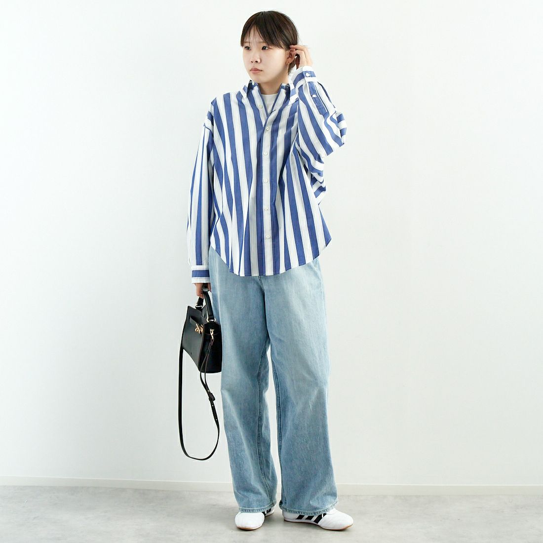THE SHINZONE [ザ シンゾーン] ストライプダディシャツ [25SMSBL01] 85 NAVY