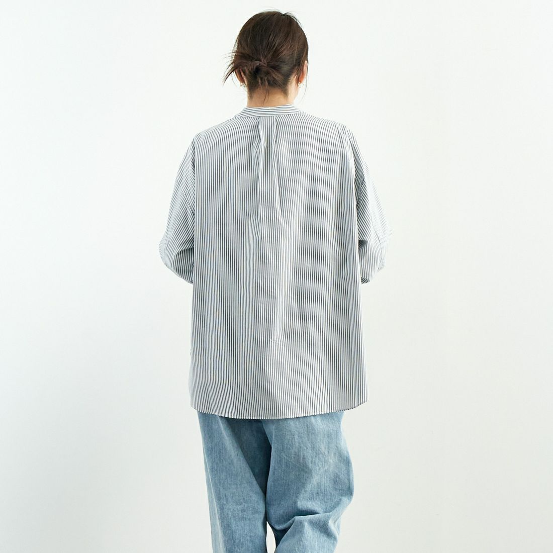 Munich [ミューニック] リブカフシャツ [MN251T27] 239 NVY.S &&モデル身長：167cm 着用サイズ：ONE SIZE&&