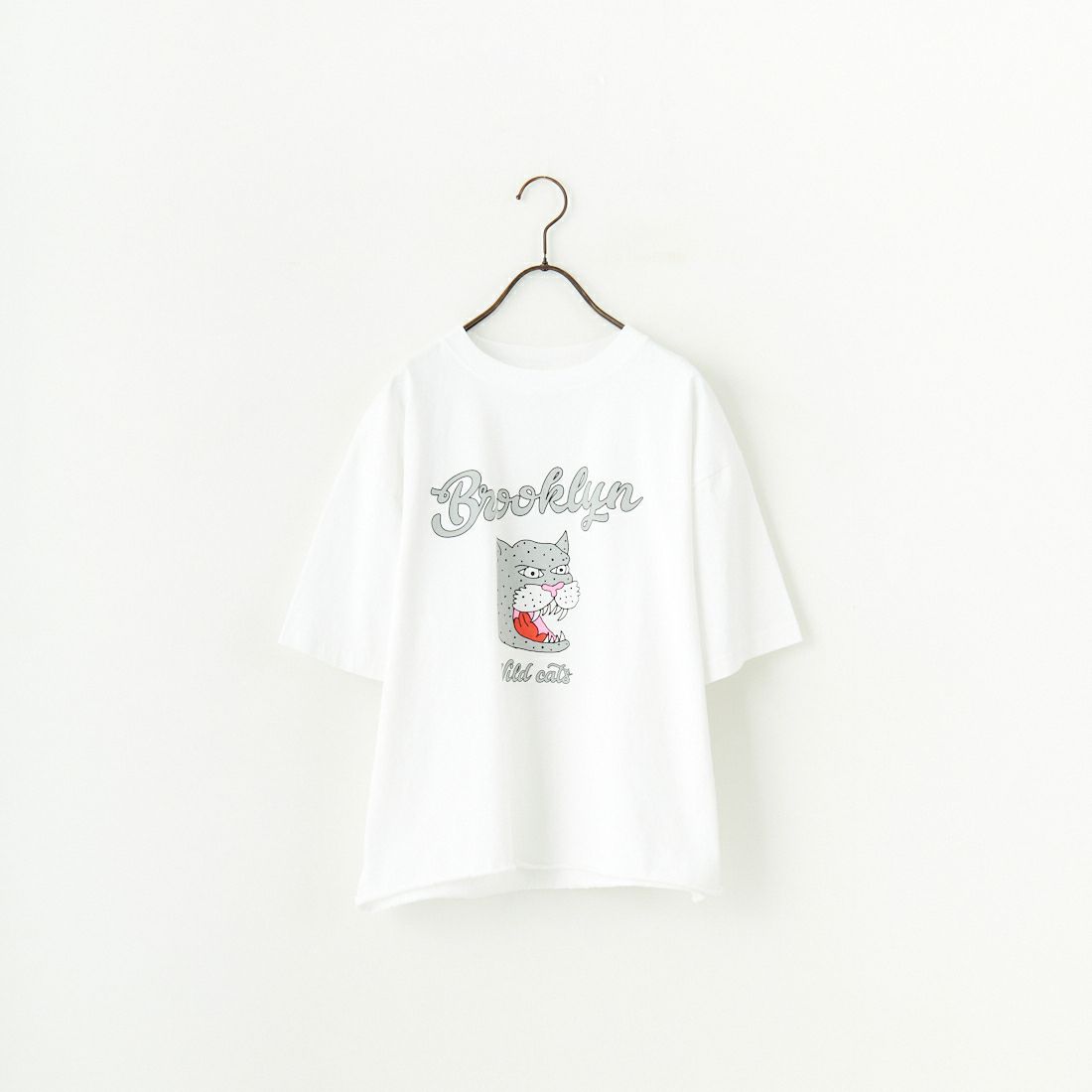 FUNG [ファング] BROOKLYN カットオフプリントTシャツ [BROOKLYN] WHITE