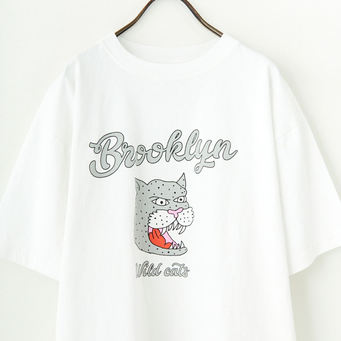 FUNG [ファング] BROOKLYN カットオフプリントTシャツ [BROOKLYN] WHITE