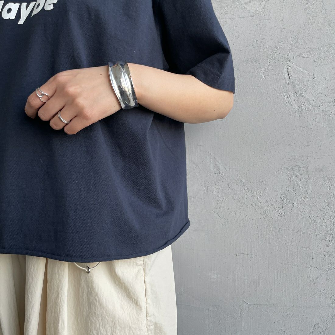 FUNG [ファング] MAYBE カットオフプリントTシャツ [MAYBE]  FUNG [ファング] MAYBE カットオフプリントTシャツ [MAYBE]  FUNG [ファング] MAYBE カットオフプリントTシャツ [MAYBE] FUNG [ファング] MAYBE カットオフプリントTシャツ [MAYBE]  &&モデル身長：159cm 着用サイズ：M&&