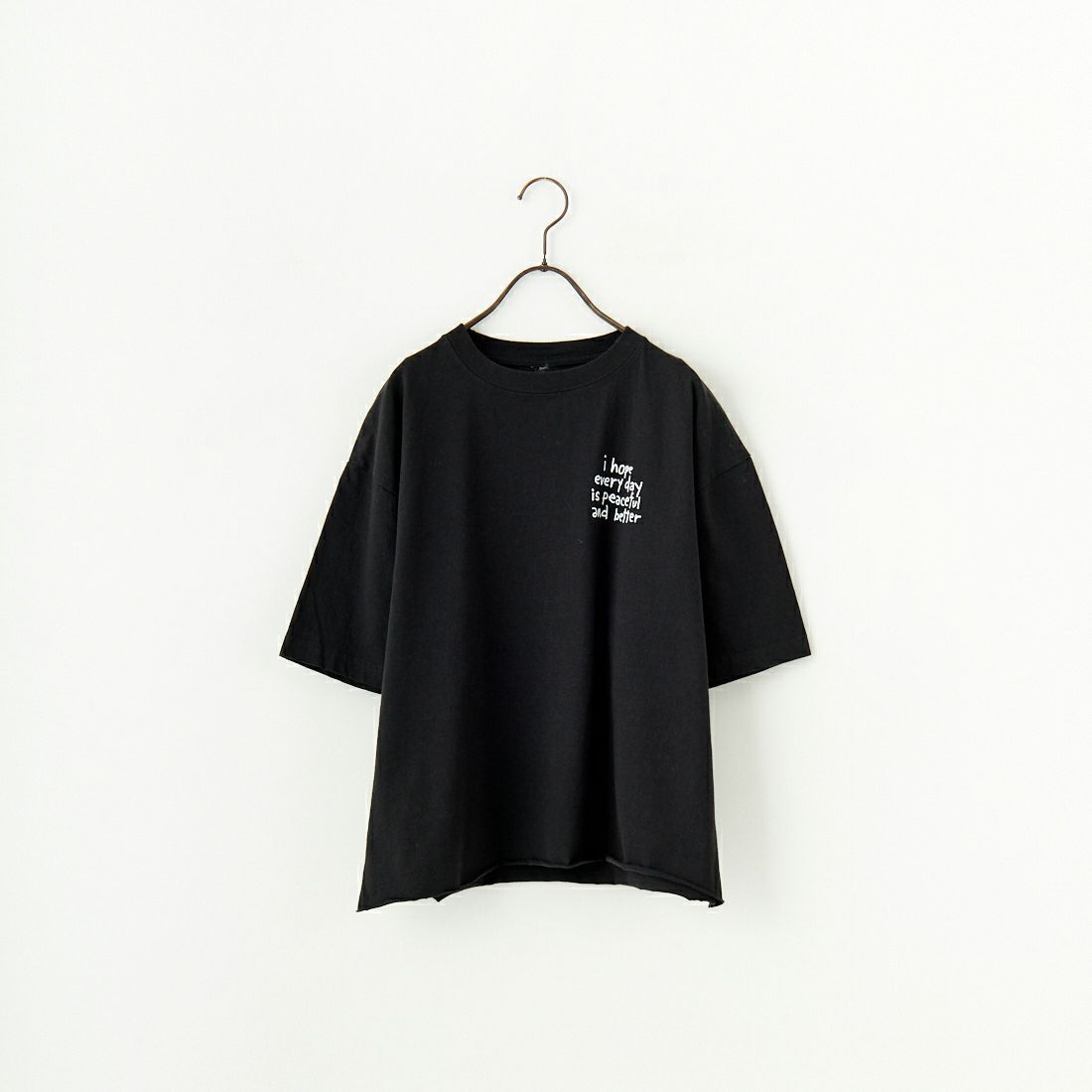 FUNG [ファング] PEACEFUL FB カットオフプリントTシャツ [PEACEFUL-FB] BK/WHITE