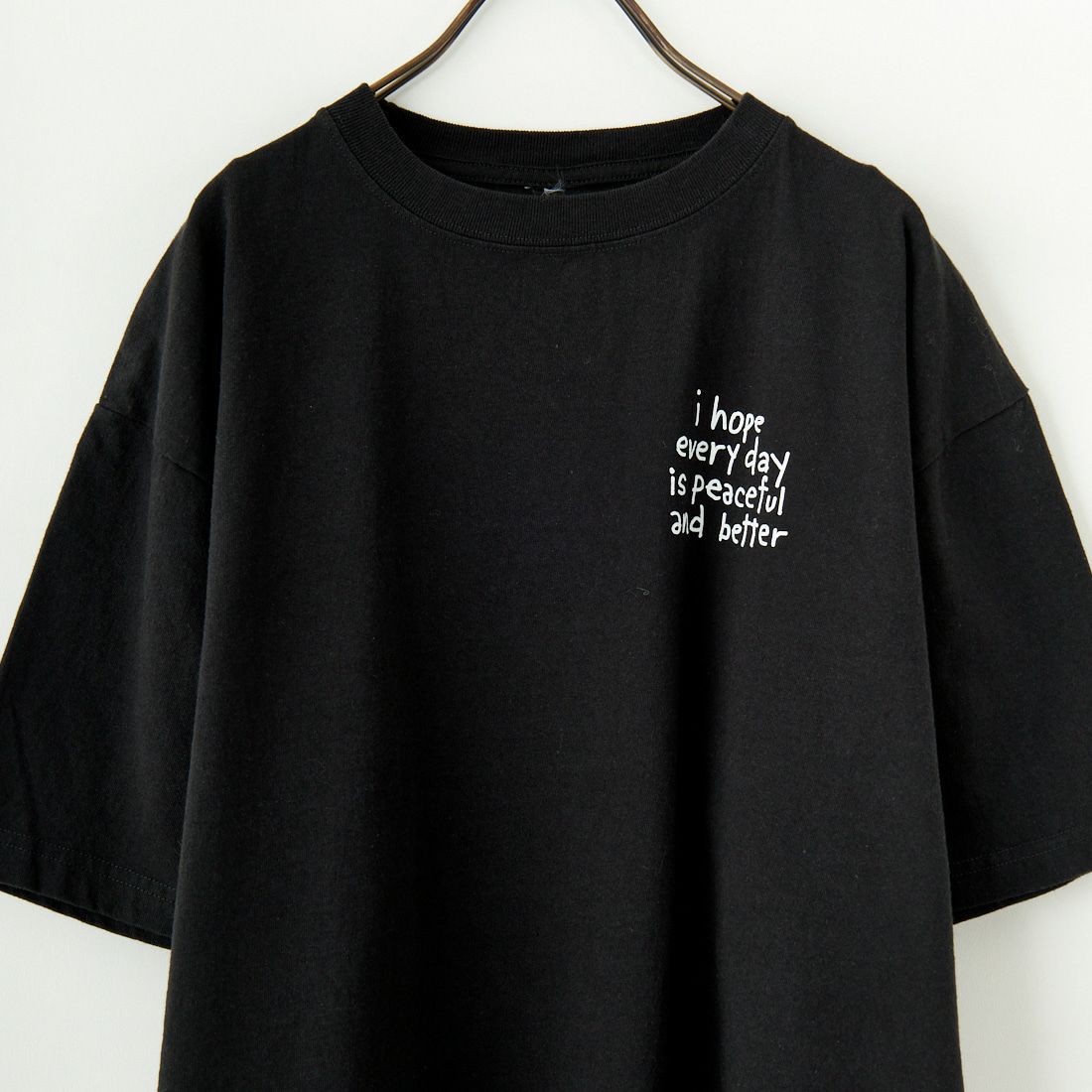 FUNG [ファング] PEACEFUL FB カットオフプリントTシャツ [PEACEFUL-FB] BK/WHITE