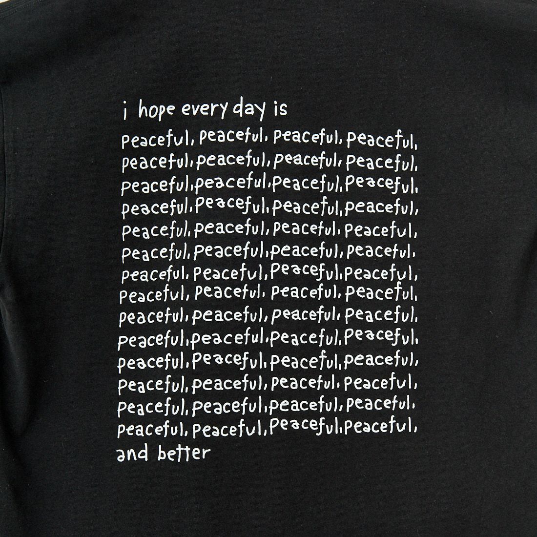 FUNG [ファング] PEACEFUL FB カットオフプリントTシャツ [PEACEFUL-FB] BK/WHITE