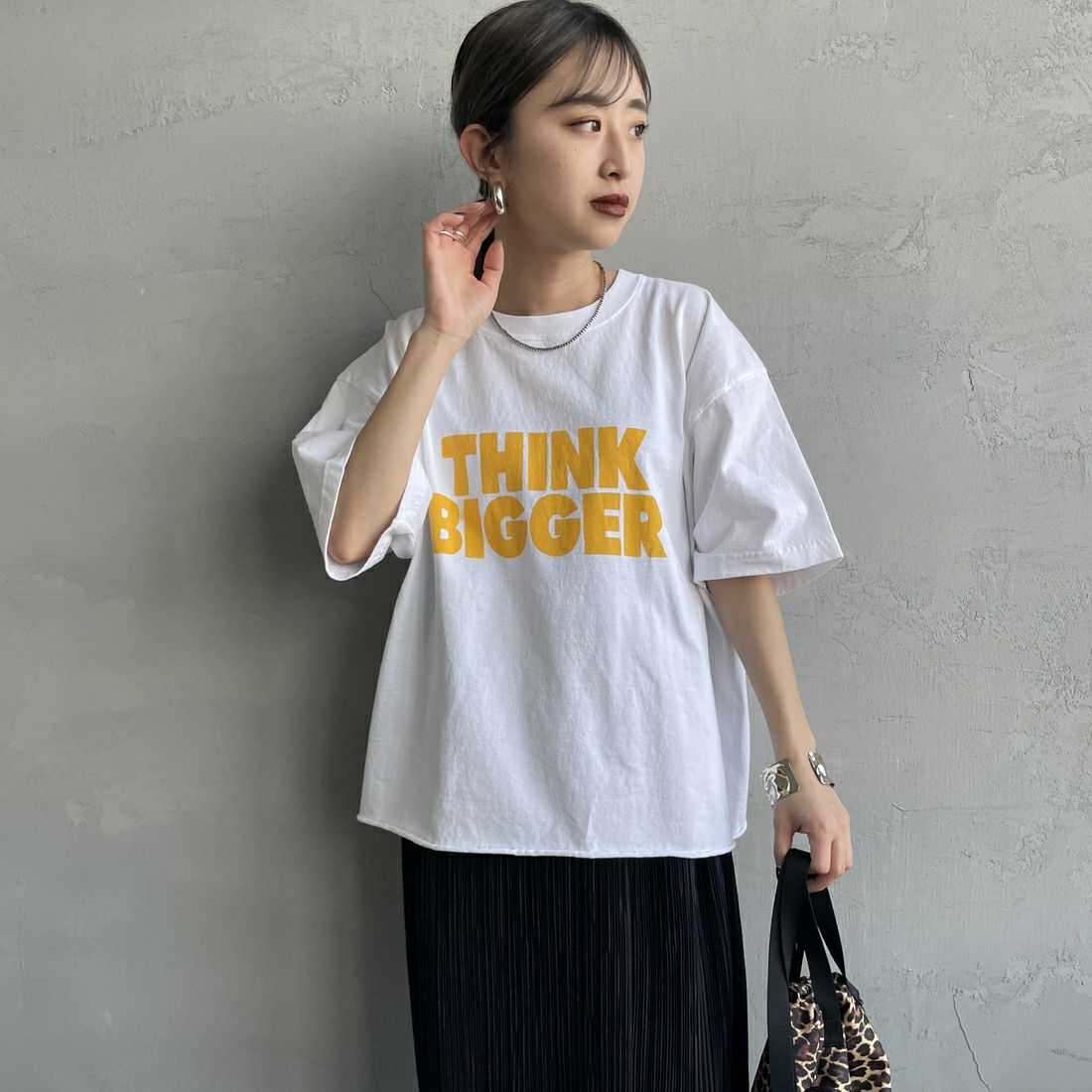 WH/YELLOW&&モデル身長：150cm 着用サイズ：M&&