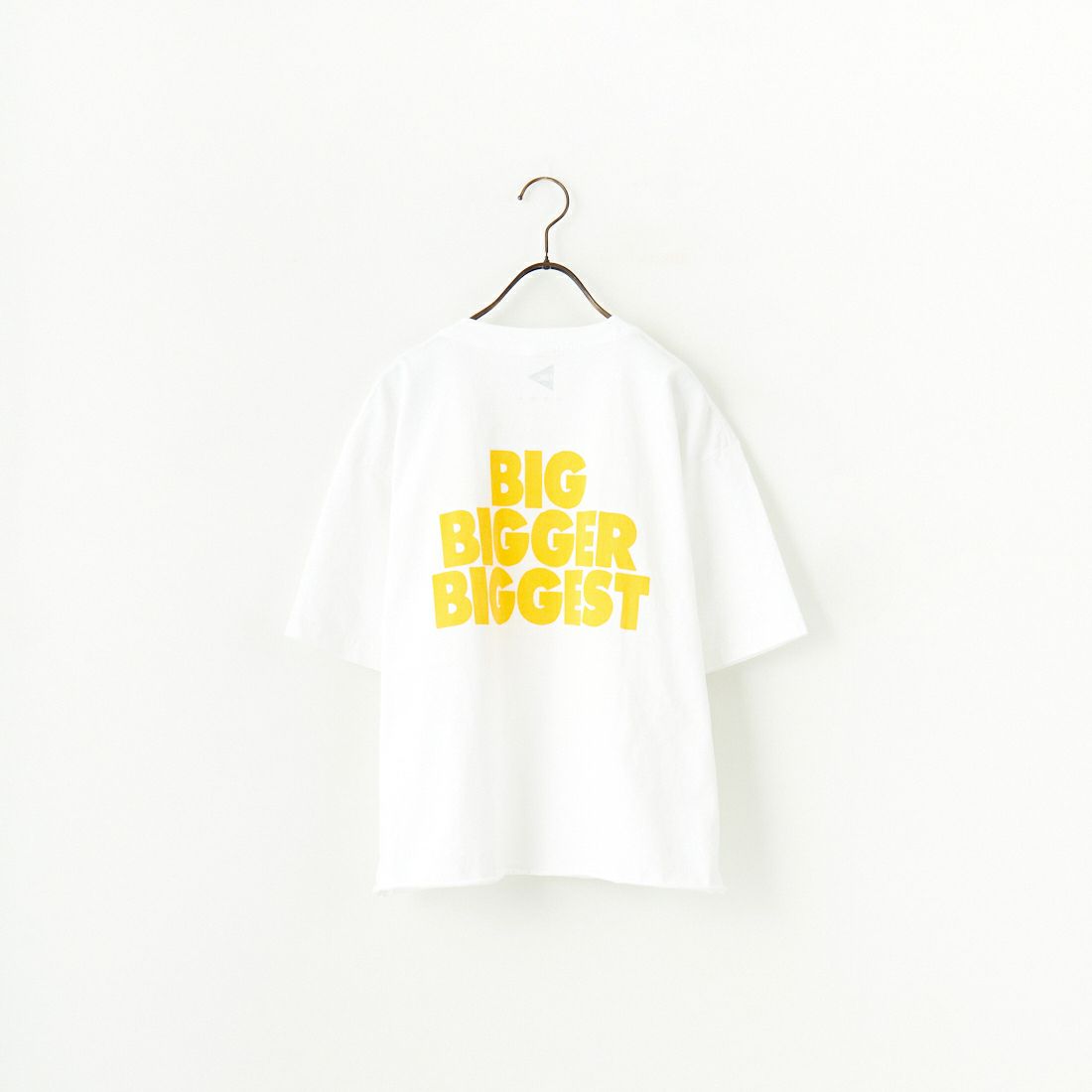 FUNG [ファング] THINK BIGGER カットオフプリントTシャツ [THINK-BIGGER] WH/YELLOW