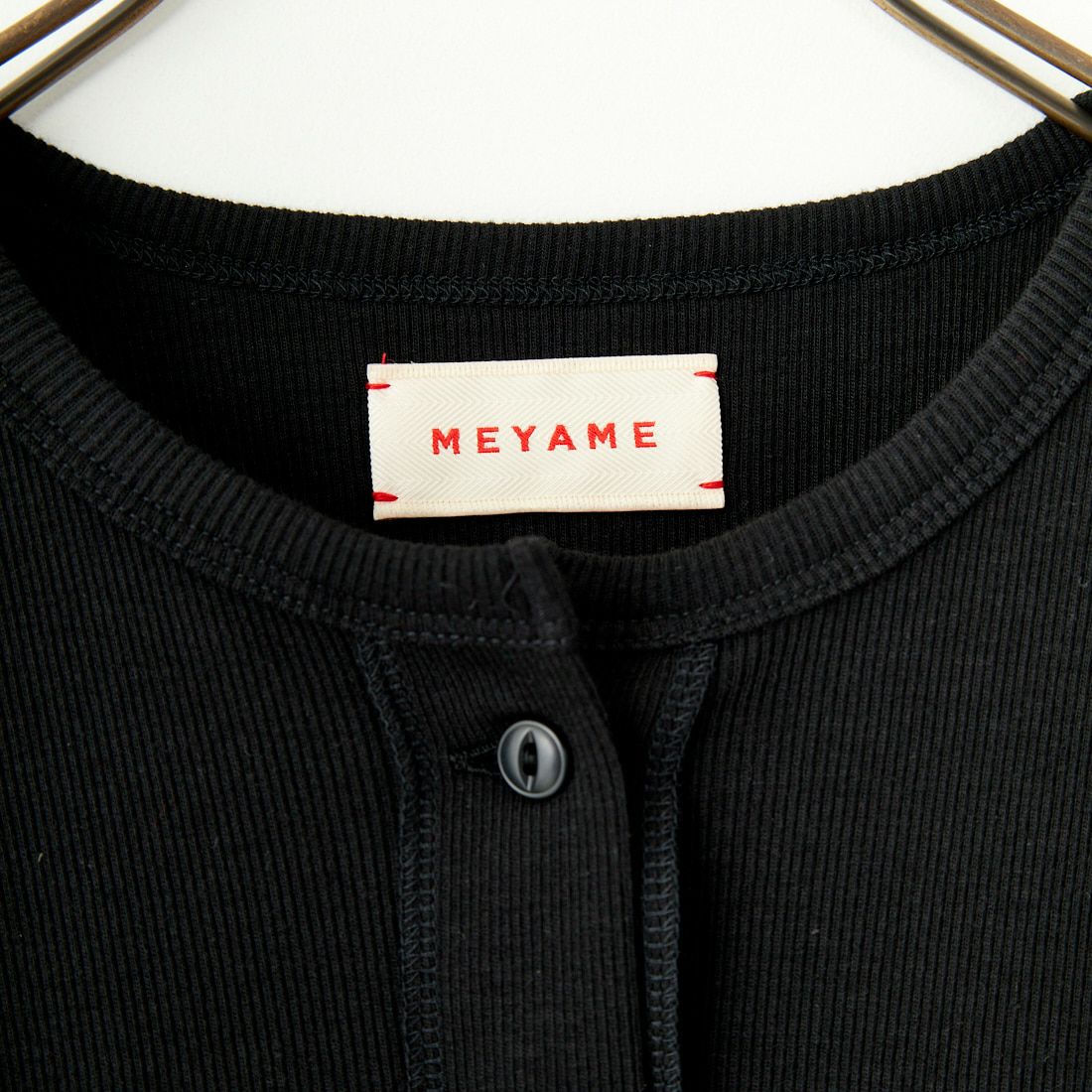 MEYAME [メヤメ] サイドステッチリブカーディガン [MEY-1835] BLACK