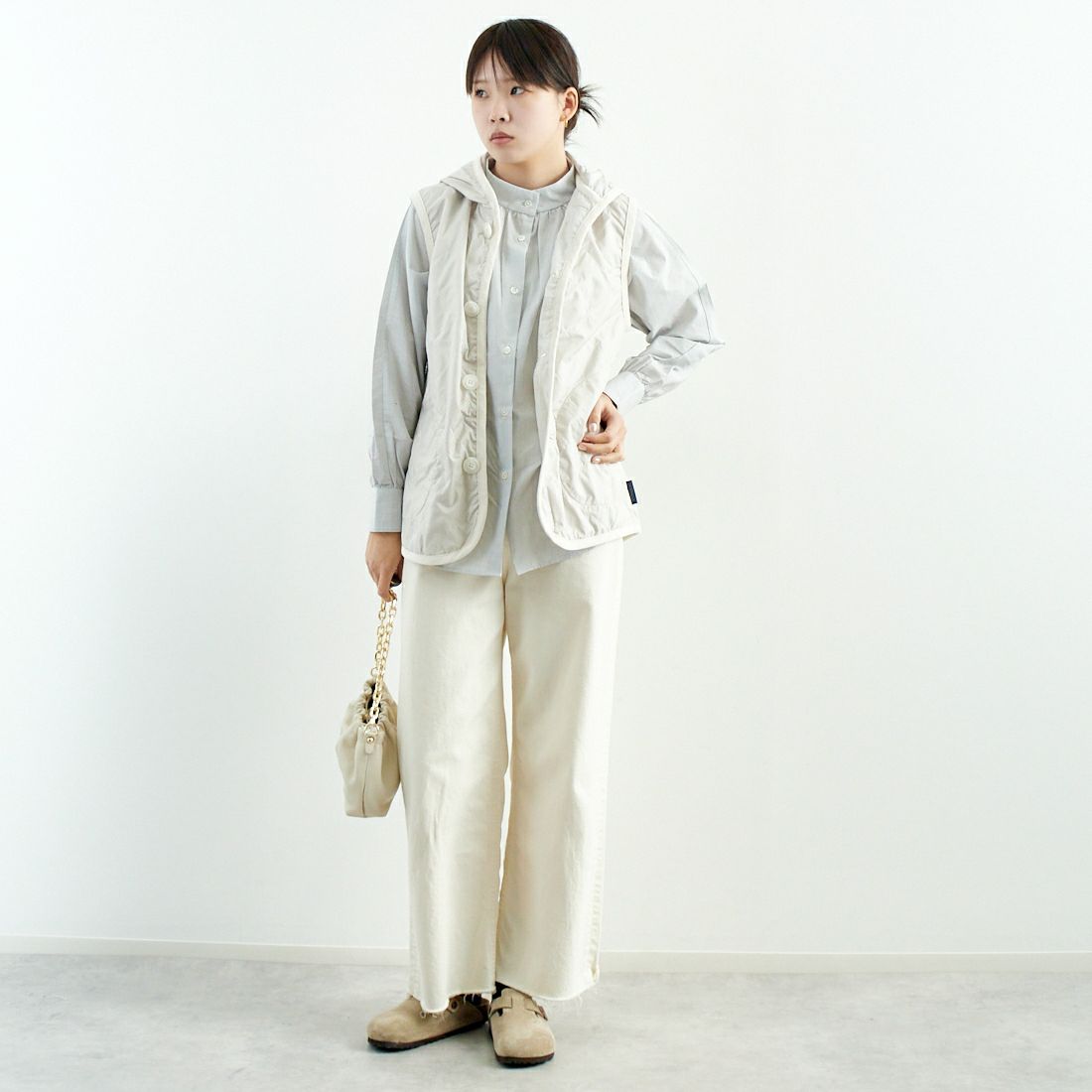 LAVENHAM [ラベンハム] ウィメンズ アンワディッド バートン [LV7133] P86 MOONBE &&モデル身長：167cm 着用サイズ：10&&