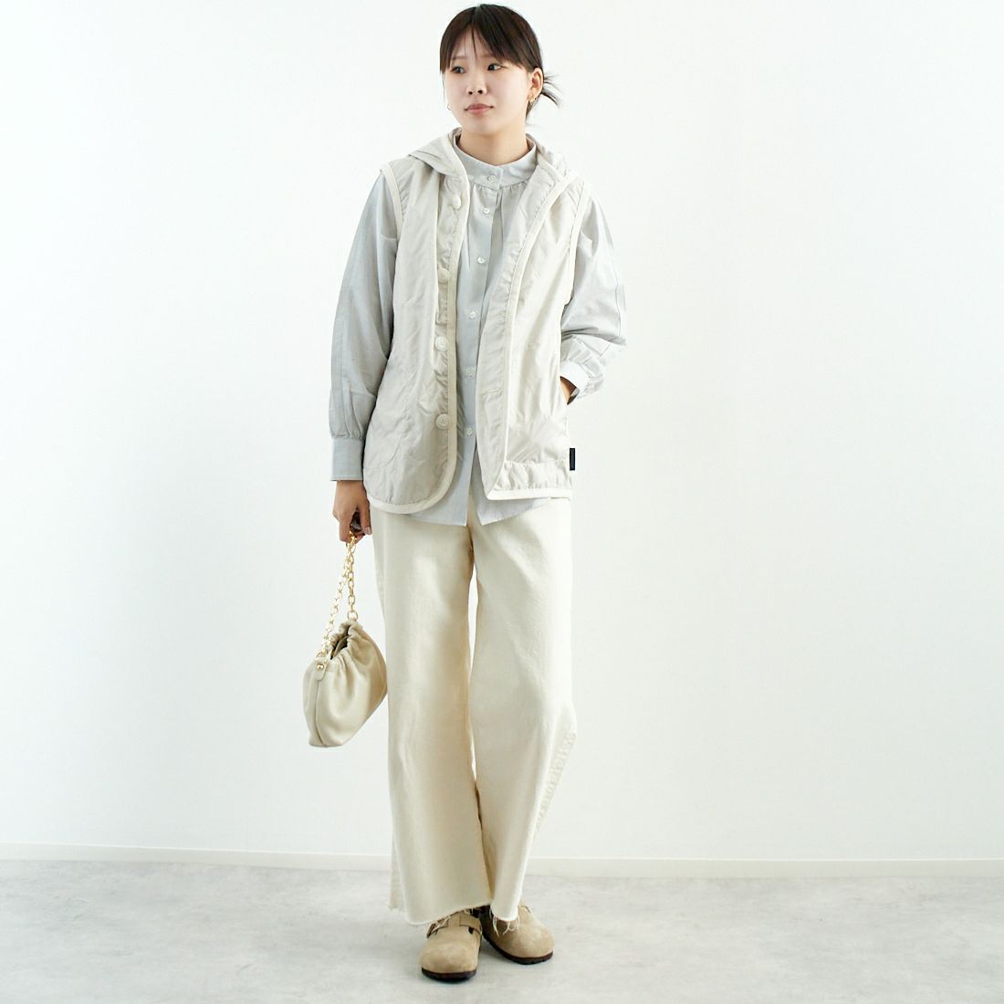 LAVENHAM [ラベンハム] ウィメンズ アンワディッド バートン [LV7133] P86 MOONBE &&モデル身長：167cm 着用サイズ：10&&