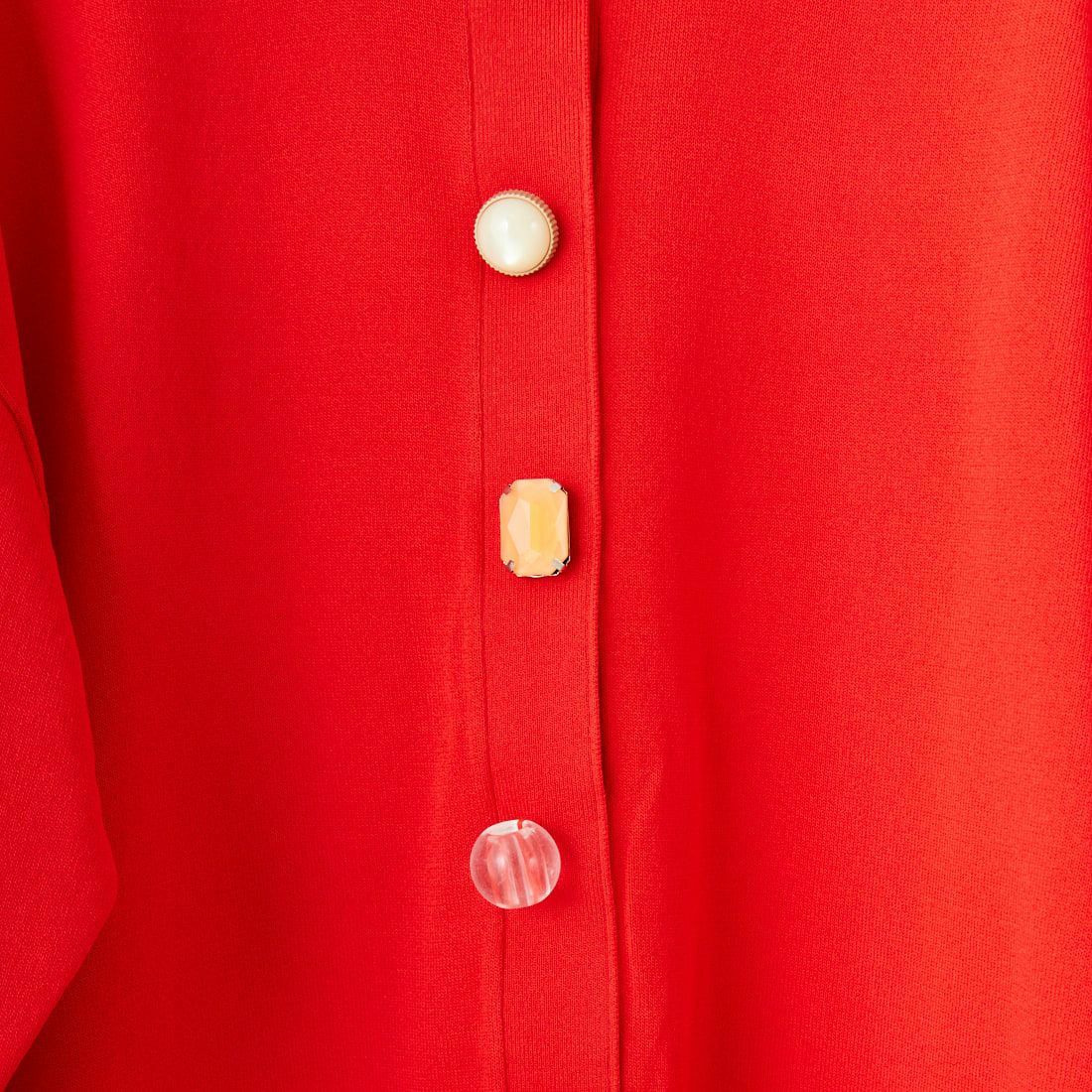 TORRAZZO DONNA [トラッゾドンナ] ビジューカーディガン [6259-679] 75 RED