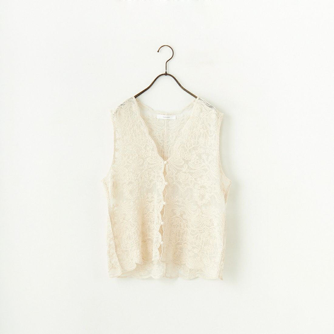 TORRAZZO DONNA [トラッゾドンナ] メッシュレースベスト [6259-465] 43 BEIGE