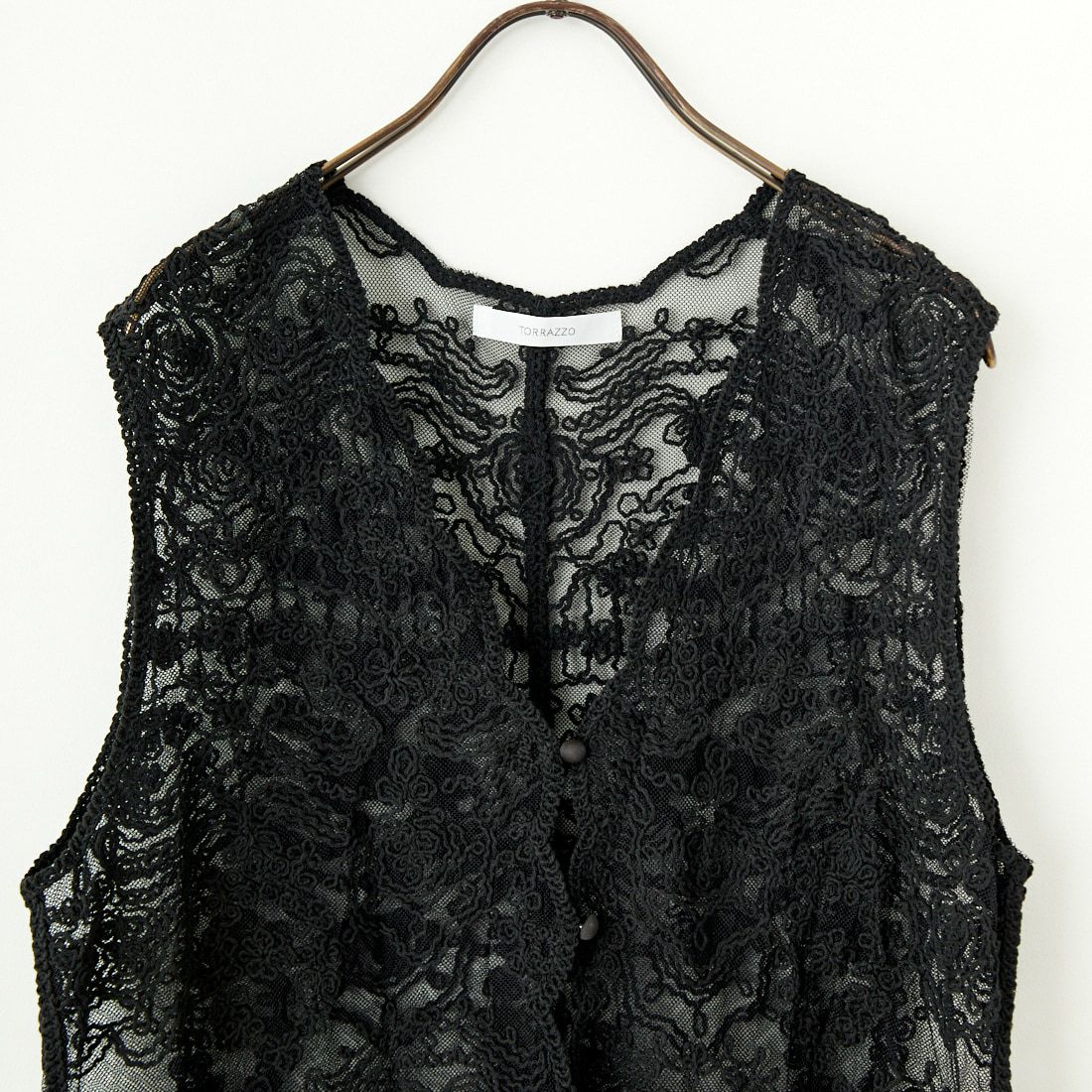 TORRAZZO DONNA [トラッゾドンナ] メッシュレースベスト [6259-465] 19 BLACK