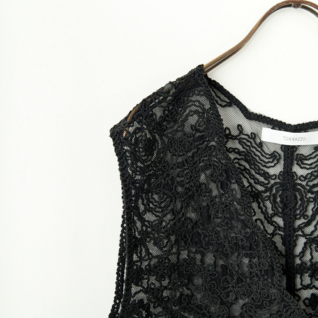 TORRAZZO DONNA [トラッゾドンナ] メッシュレースベスト [6259-465] 19 BLACK