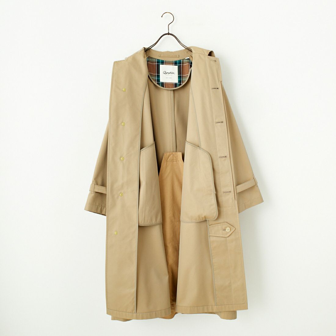 Gymphlex [ジムフレックス] ベルテッド バルマカーンコート [GY-A0677SYR] BEIGE