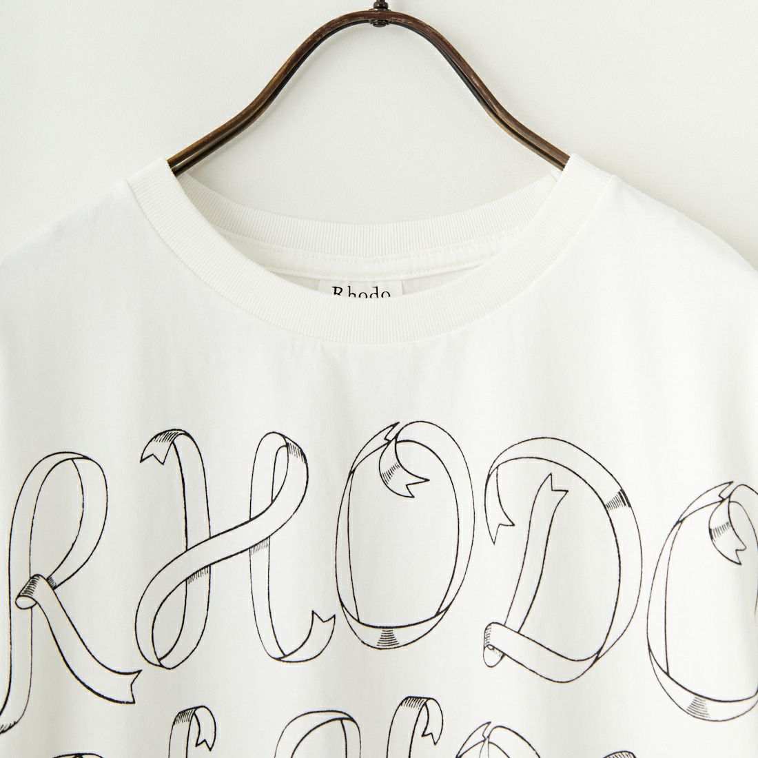 RhodolirioN [ロドリリオン] リボンプリントTシャツ [QT1079] A WHITE