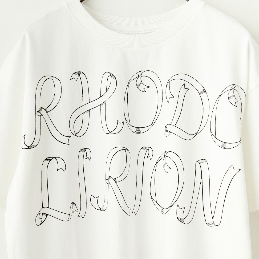 RhodolirioN [ロドリリオン] リボンプリントTシャツ [QT1079] A WHITE