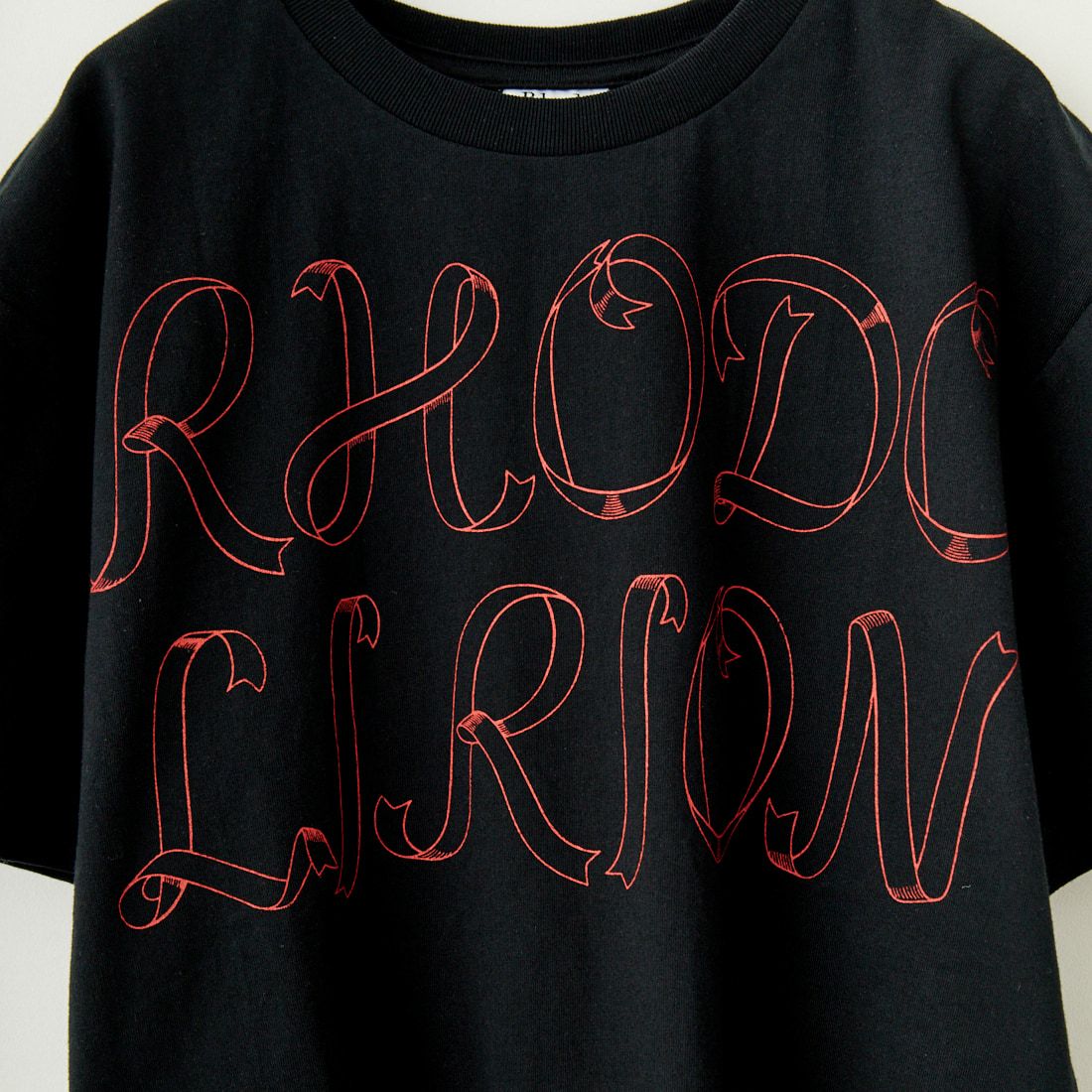 RhodolirioN [ロドリリオン] リボンプリントTシャツ [QT1079] C BLACK