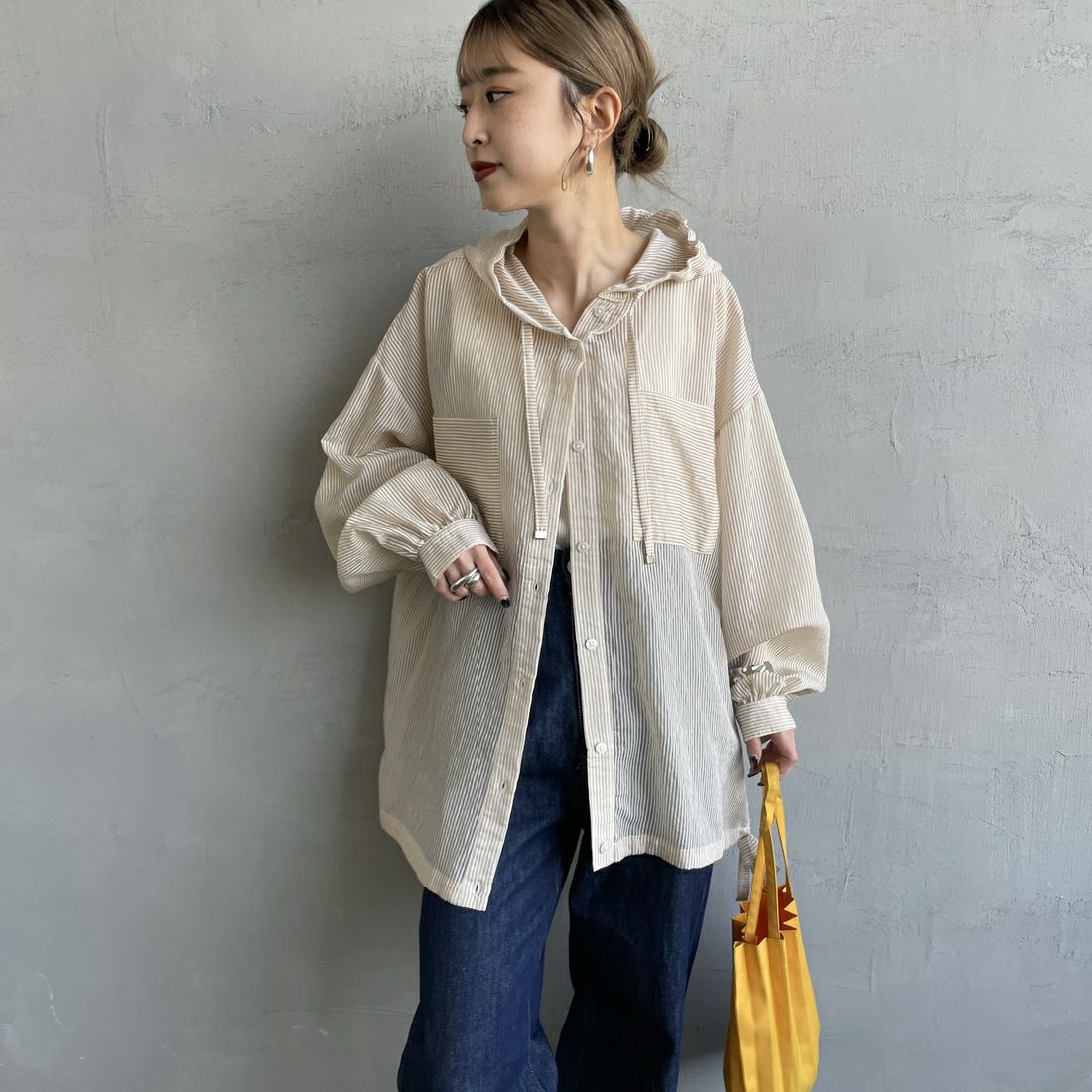 22 BEIGE&&モデル身長：150cm 着用サイズ：F&&