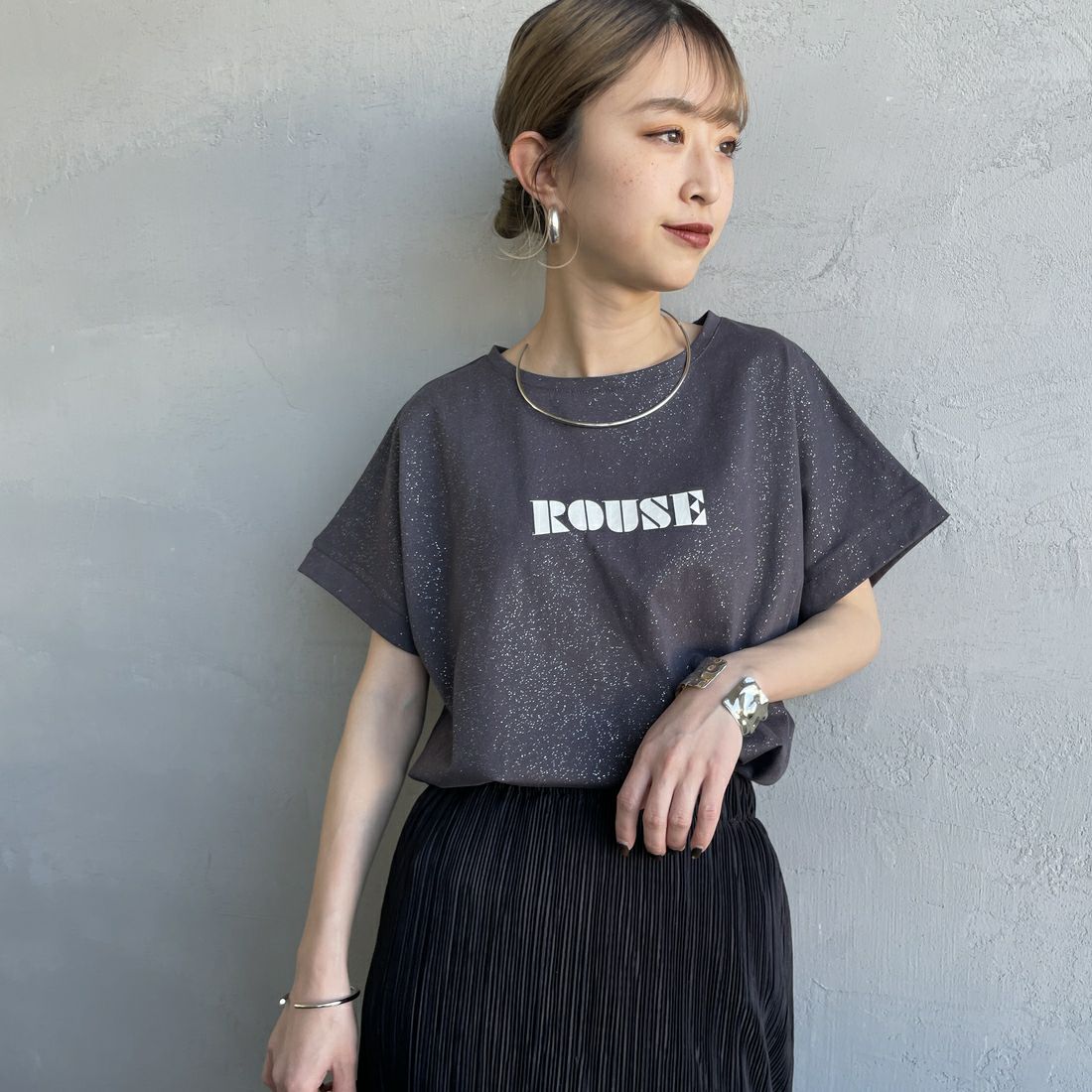08 CHARCOA&&モデル身長：150cm 着用サイズ：F&&