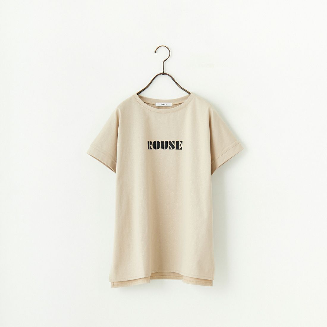 nenom [ネノム] グリッター ロゴTシャツ [NE25112015] 22 BEIGE