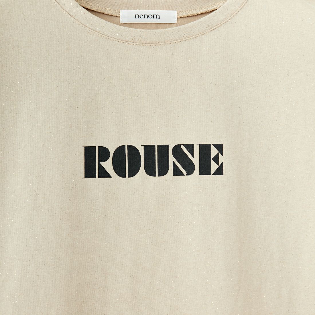 nenom [ネノム] グリッター ロゴTシャツ [NE25112015] 22 BEIGE