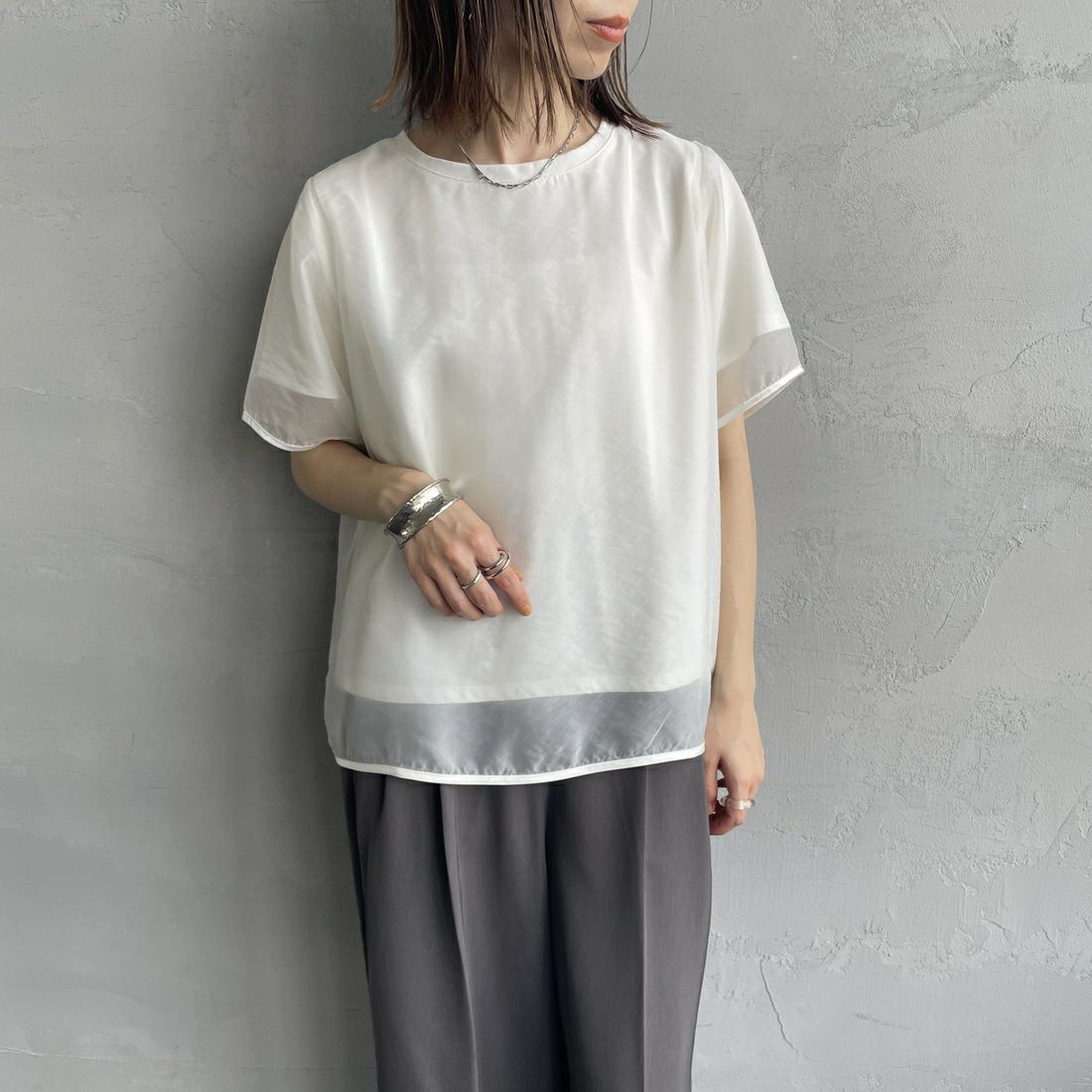 02 OFF&&モデル身長：158cm 着用サイズ：F&&