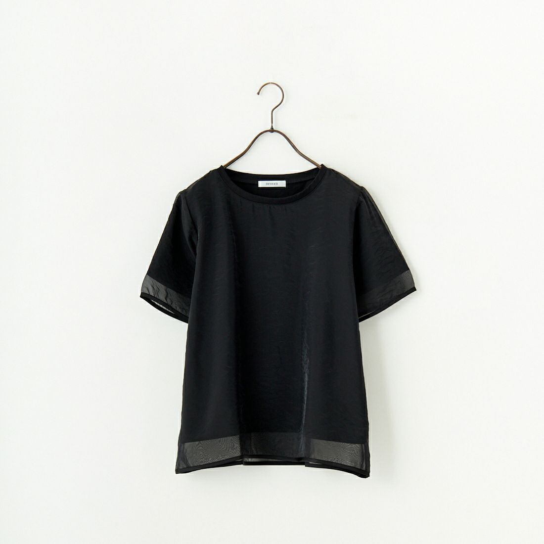 nenom [ネノム] シアーレイヤードTシャツ [NE25112016] 09 BLACK