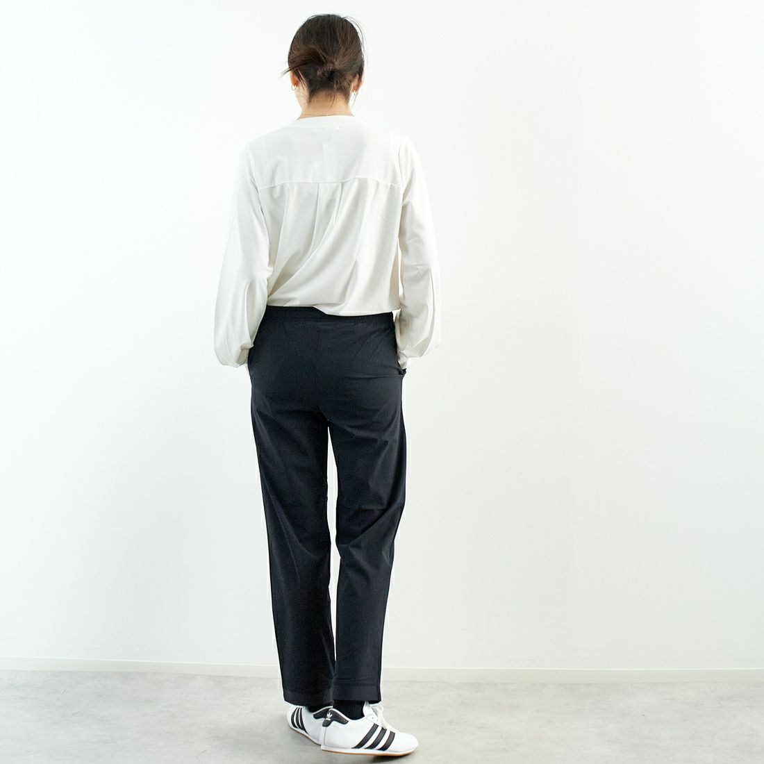 THE NORTH FACE [ザ ノースフェイス] フレキシブルロングパンツ [NBW12582] K &&モデル身長：167cm 着用サイズ：L&&