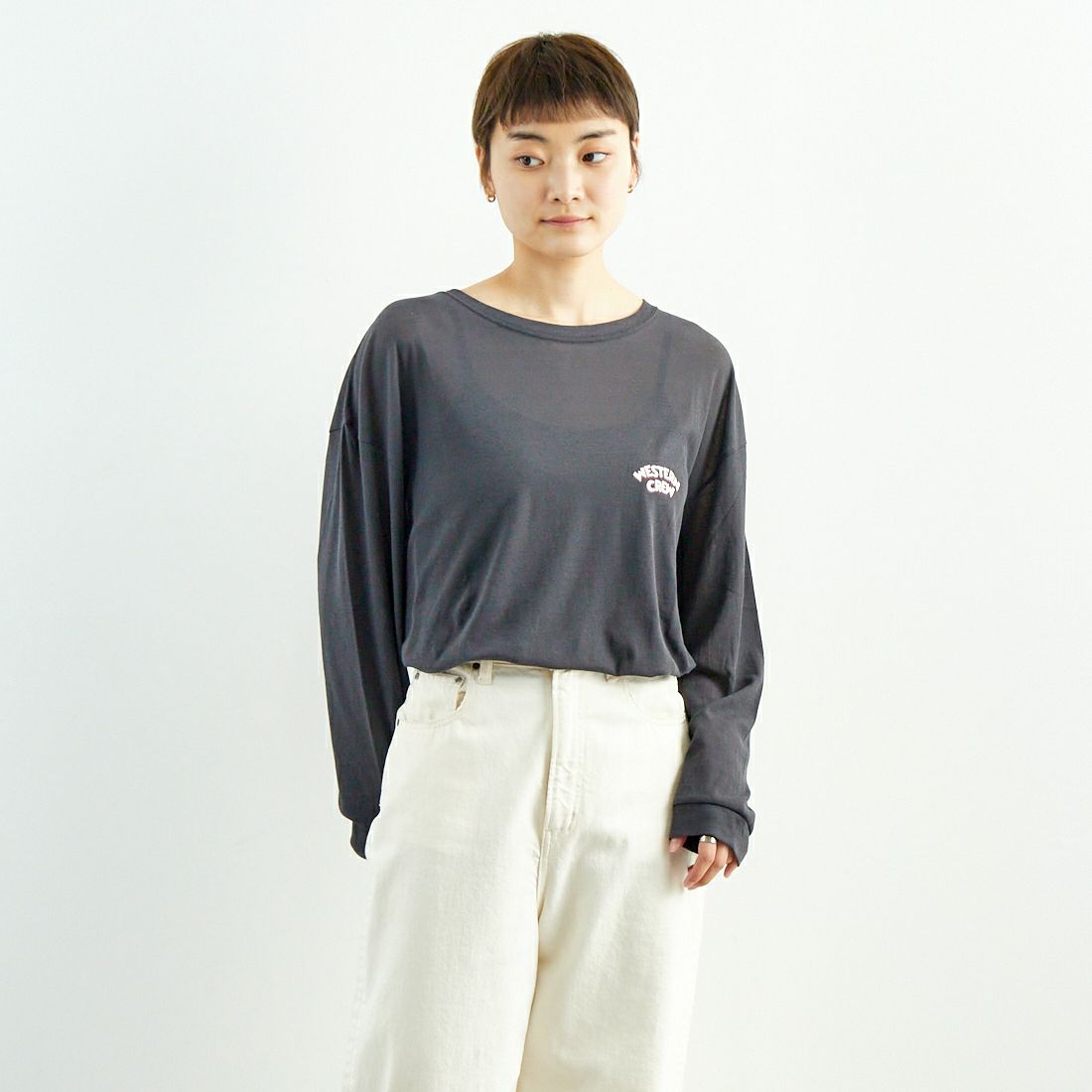 CHARCOAL/W&&モデル身長：160cm 着用サイズ：F&&