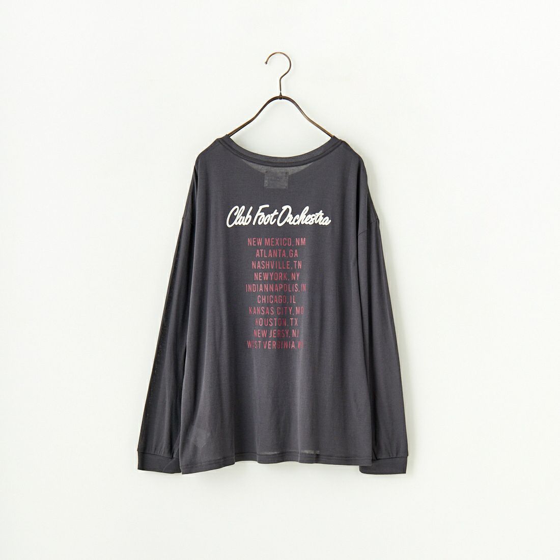 St.Johns 3rd club [セントジョンズサードクラブ] シアーロングスリーブTシャツ [SJ25-047A] CHARCOAL/W
