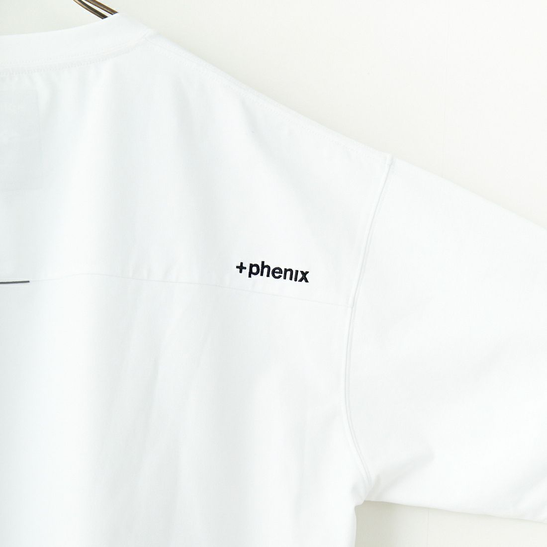+phenix [プラスフェニックス] 別注 ベンチレーション ワンポイントロゴ ポケットTシャツ [POT-25005IN-JF] WHITE