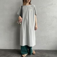 G001 GRAY&&モデル身長：158cm 着用サイズ：WL&&