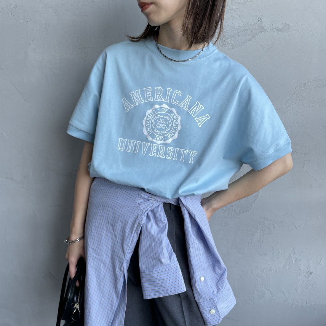 LT.BLUE&&モデル身長：158cm 着用サイズ：F&&