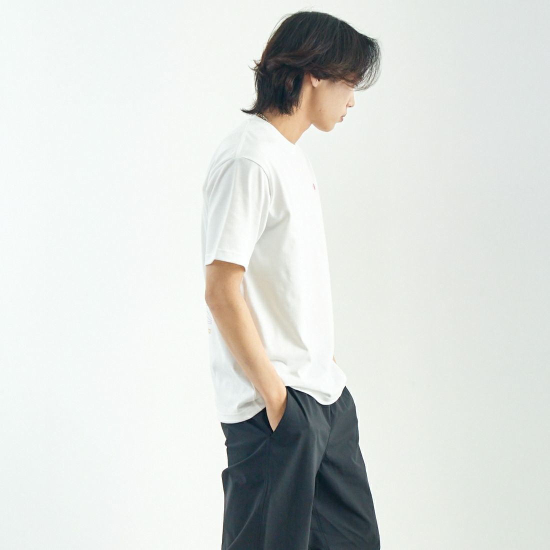 THE NORTH FACE [ザ ノースフェイス] ショートスリーブ TNFモンキーマジックTシャツ [NT32538] W &&モデル身長：179cm 着用サイズ：M&&