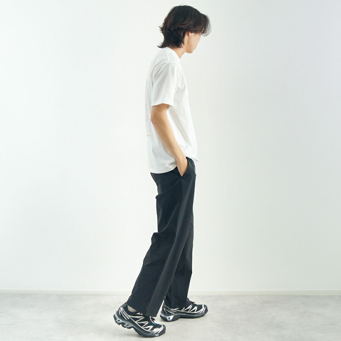 THE NORTH FACE [ザ ノースフェイス] ショートスリーブ TNFモンキーマジックTシャツ [NT32538] W &&モデル身長：179cm 着用サイズ：M&&