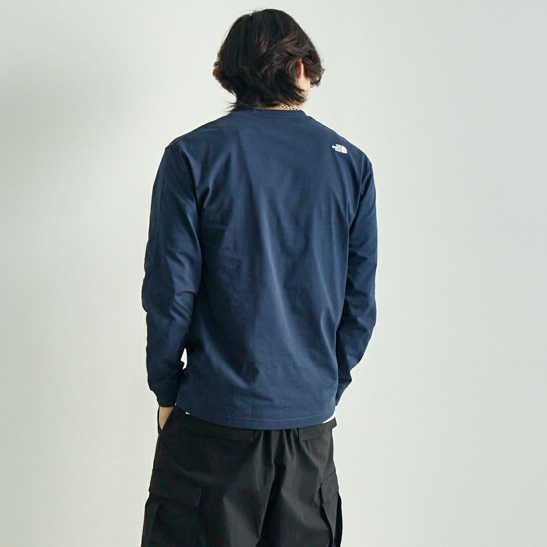 THE NORTH FACE [ザ ノースフェイス] ロングスリーブフラッシュドライヌプシコットンティー [NT32535] UN &&モデル身長：179cm 着用サイズ：M&&