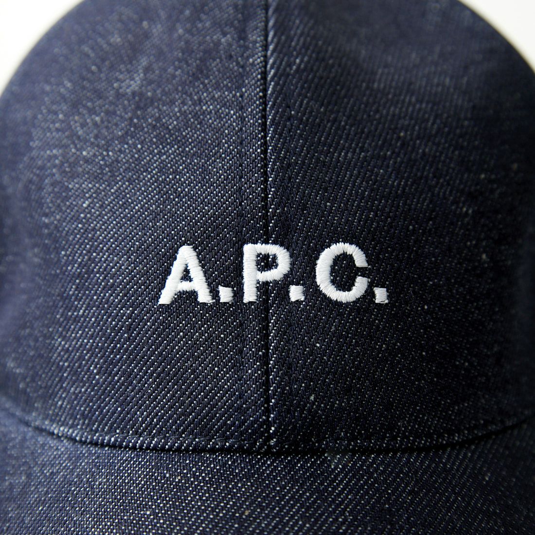 A.P.C. [アー・ペー・セー] ロゴ刺繍 デニムキャップ [CASQUETTE-CHARLIE] 37 INDIGO
