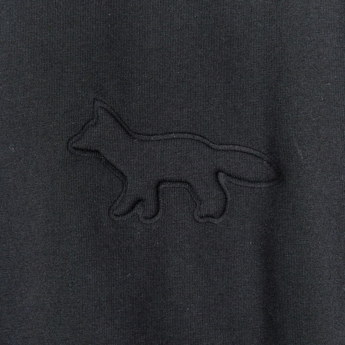 MAISON KITSUNE [メゾン キツネ] エンボスプロフィールフォックス オーバーサイズTシャツ [OM00116KJ7016] P199 BLACK