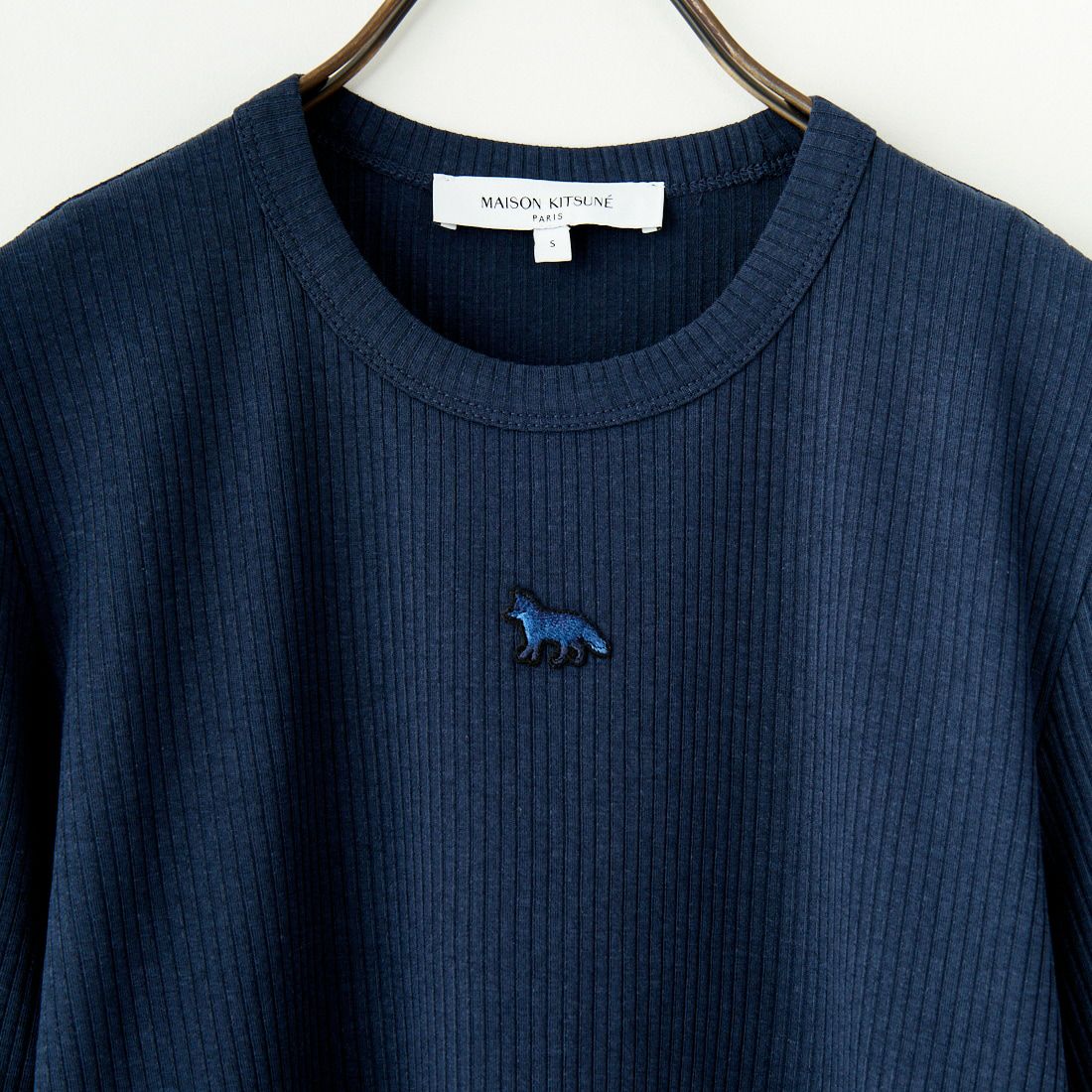 MAISON KITSUNE [メゾン キツネ] ベビーフォックスリブTシャツ [OW00124KJ0134] P476 INK B