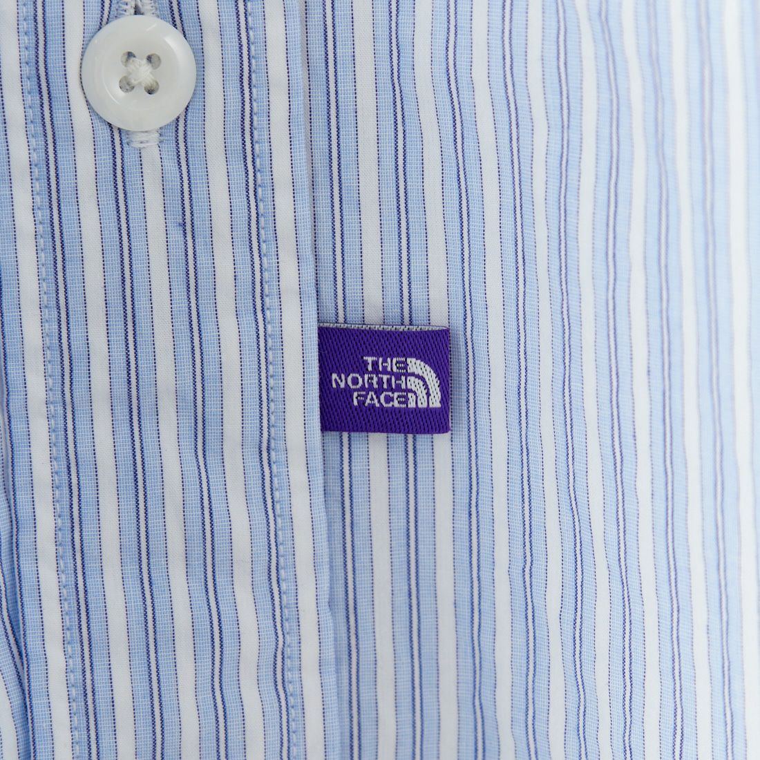 THE NORTH FACE PURPLE LABEL [ザ ノースフェイス パープルレーベル] マウンテンストライプフードシャツ [N25SG026] SX SAX