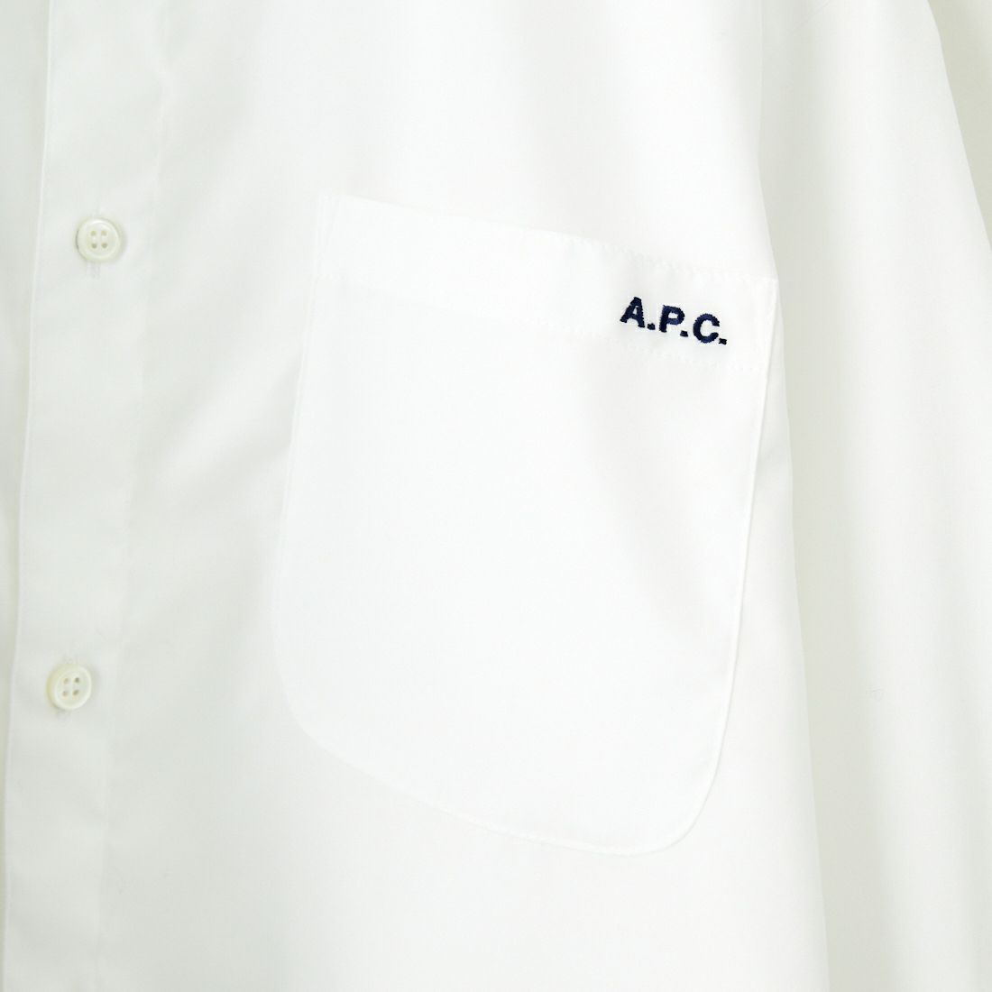 A.P.C. [アー・ペー・セー] ショートストレートシャツ [CHEMISE-SARAH] 90 BLANC