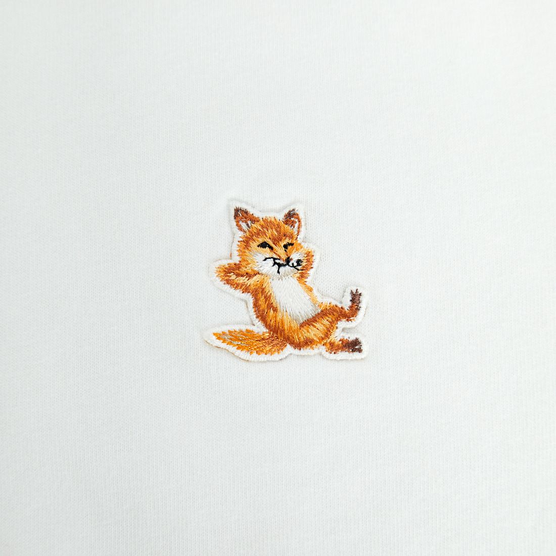 MAISON KITSUNE [メゾン キツネ] チラックスフォックスパッチ レギュラーTシャツ [LM00110KJ0008] P100 WHITE