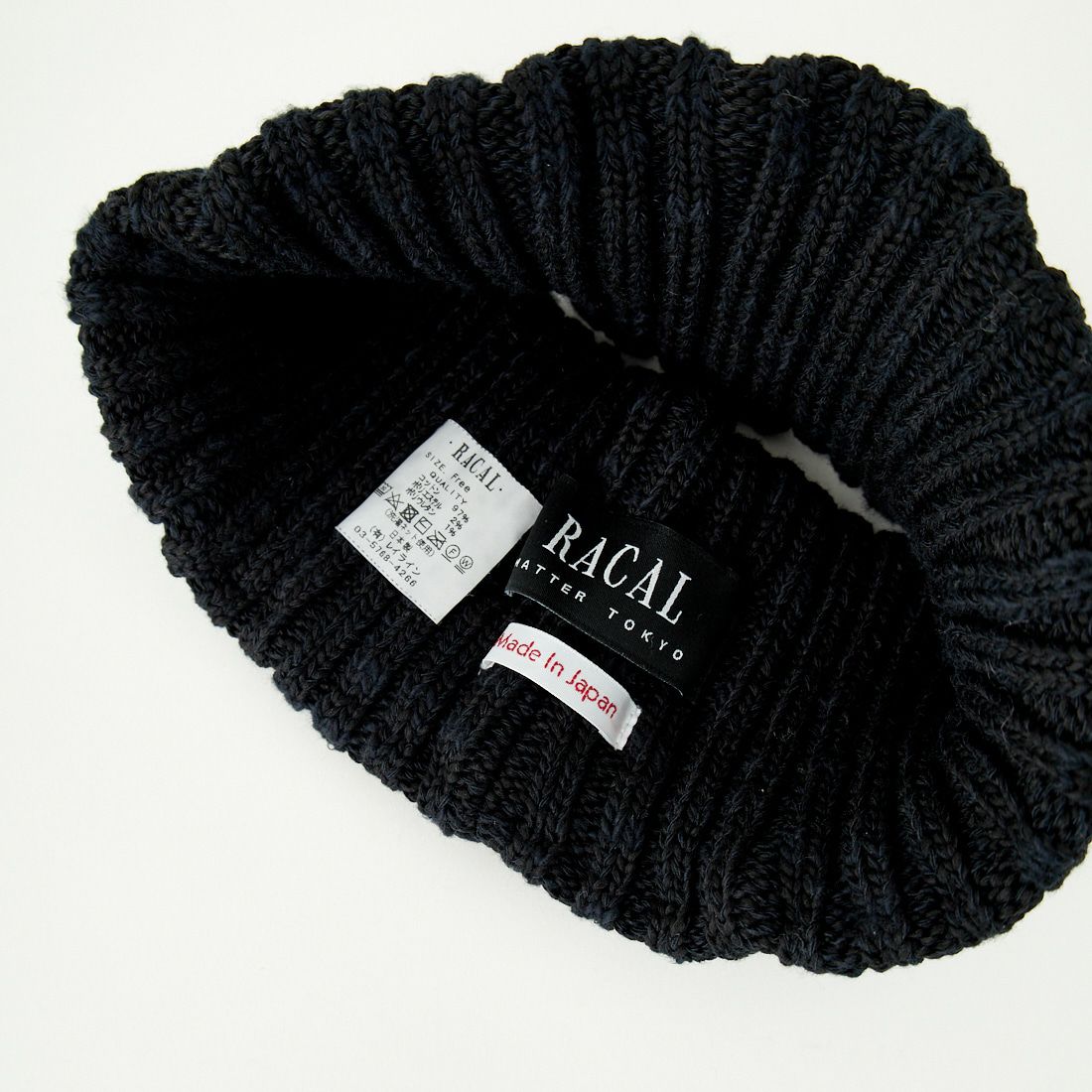 RACAL [ラカル] ダメージ加工ニットヘアバンド [RL-25-1380] BLACK