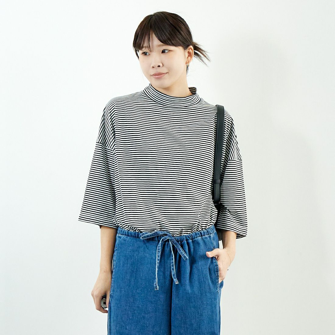 9L BORDER&&モデル身長：167cm 着用サイズ：F&&