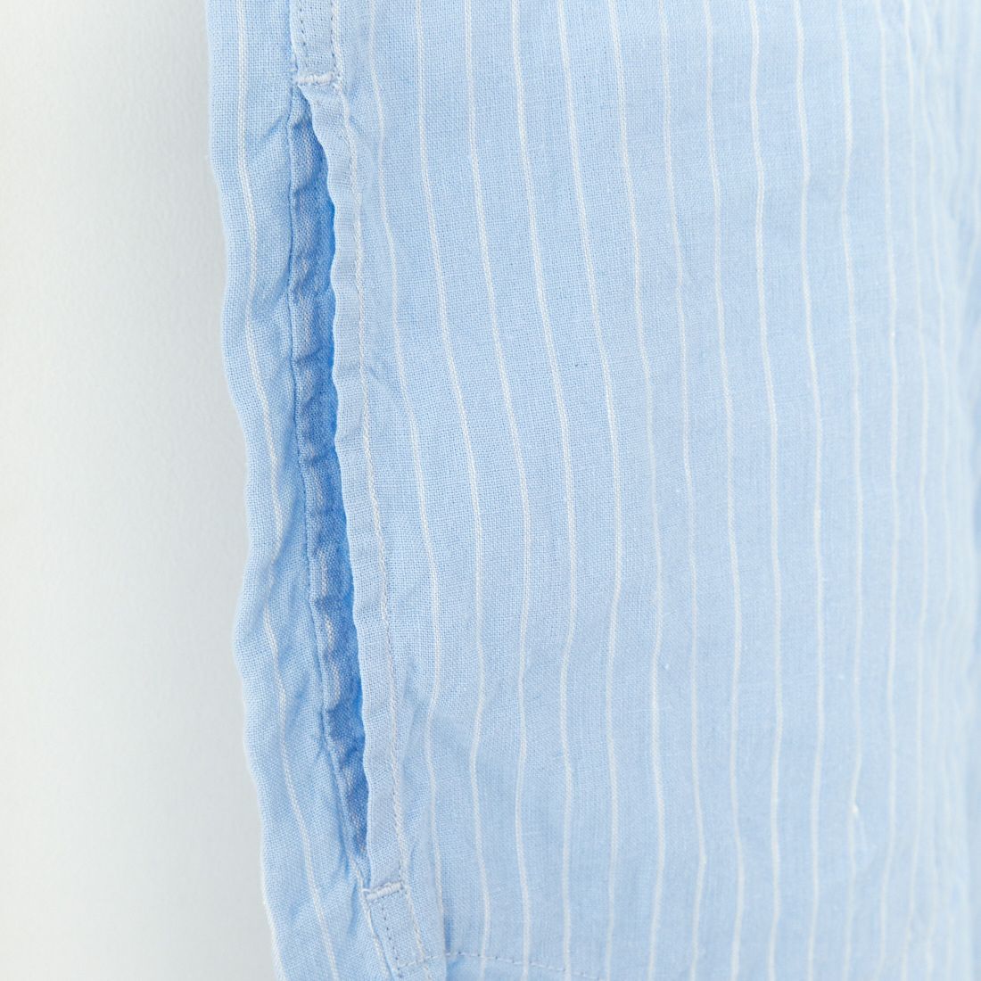 DANTON [ダントン] ストライプバンドカラーシャツ [DT-B0279LCT] BLU/WHT ST