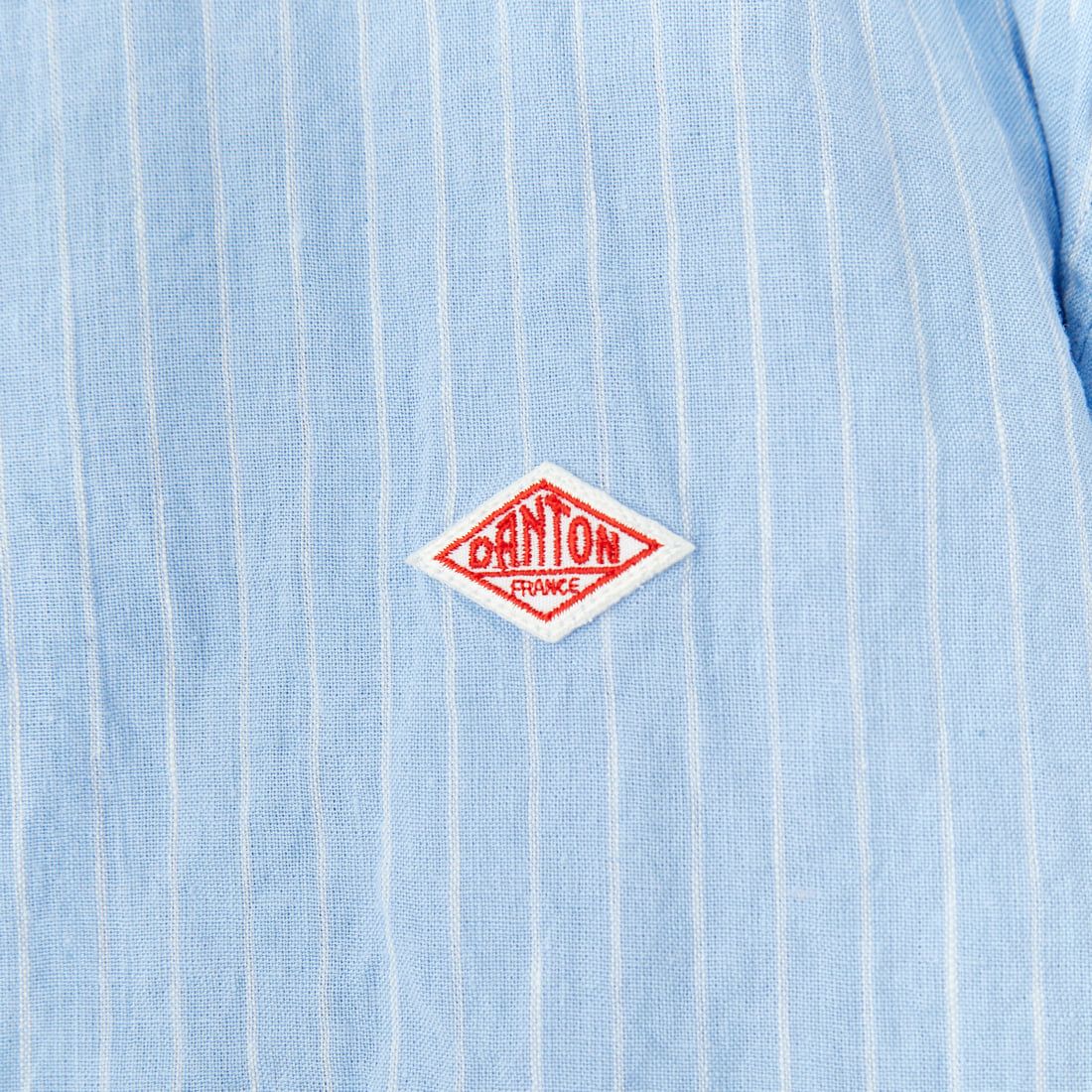 DANTON [ダントン] ストライプバンドカラーシャツ [DT-B0279LCT] BLU/WHT ST