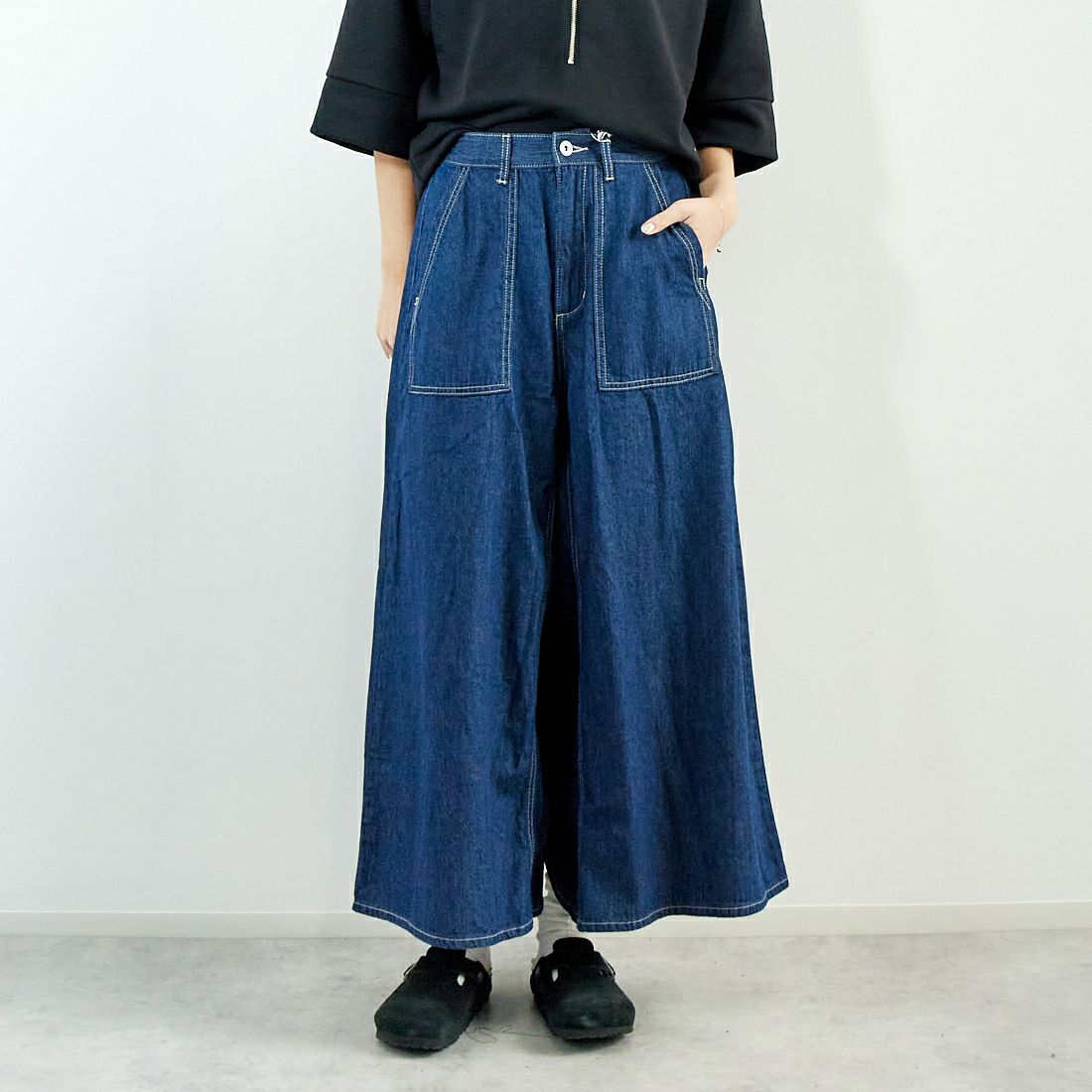 ONE WASH&&モデル身長：167cm 着用サイズ：S&&