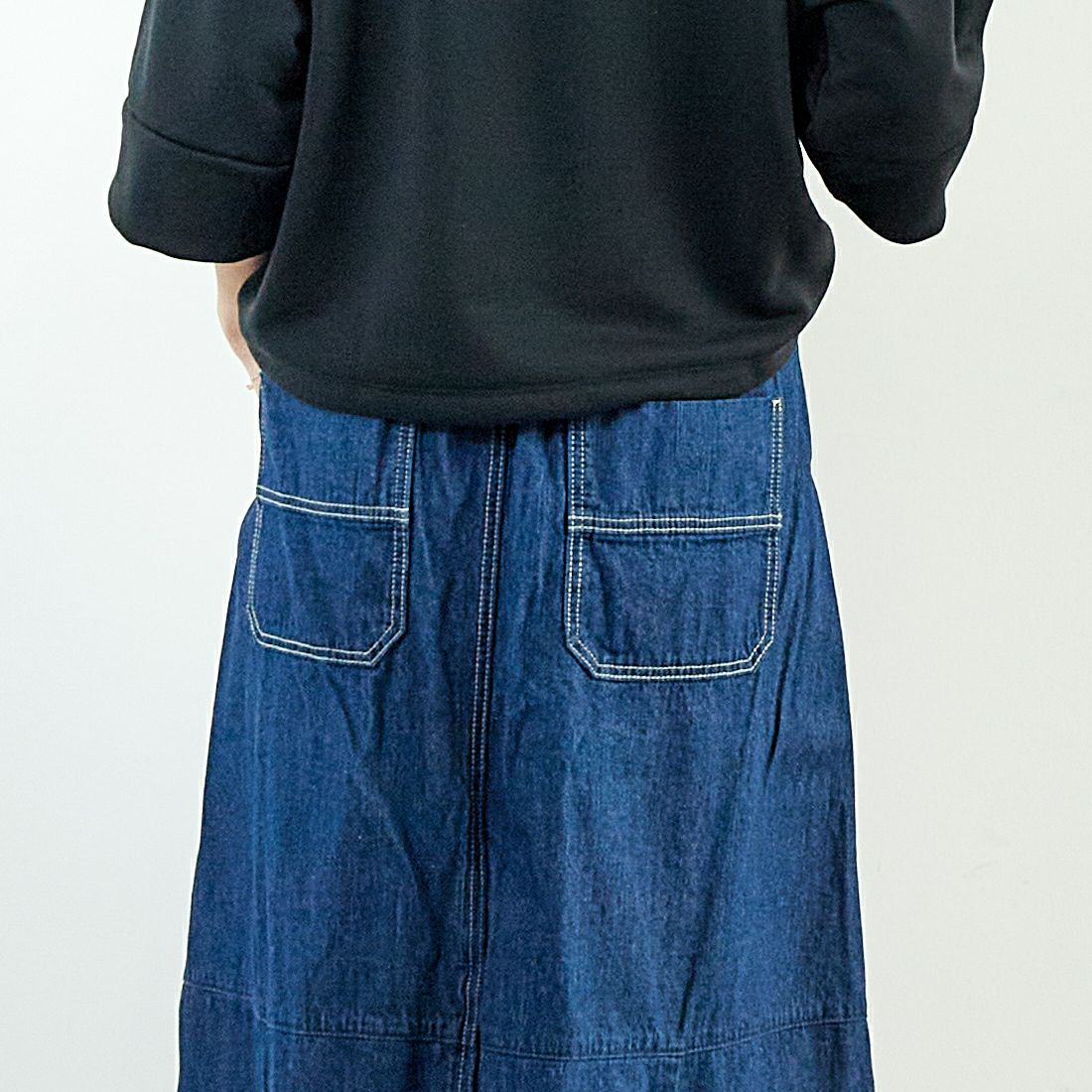 Kelen [ケレン] フロントパンツバックスカートデニム [LKL25HPT2091] ONE WASH